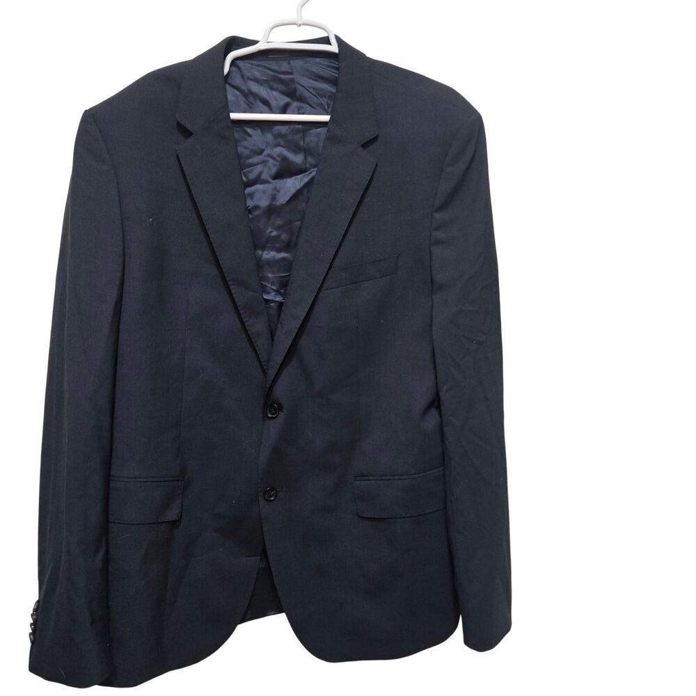 Hugo Boss The Rider Mens 50R Navy Wool Stretch Blazer 50242717